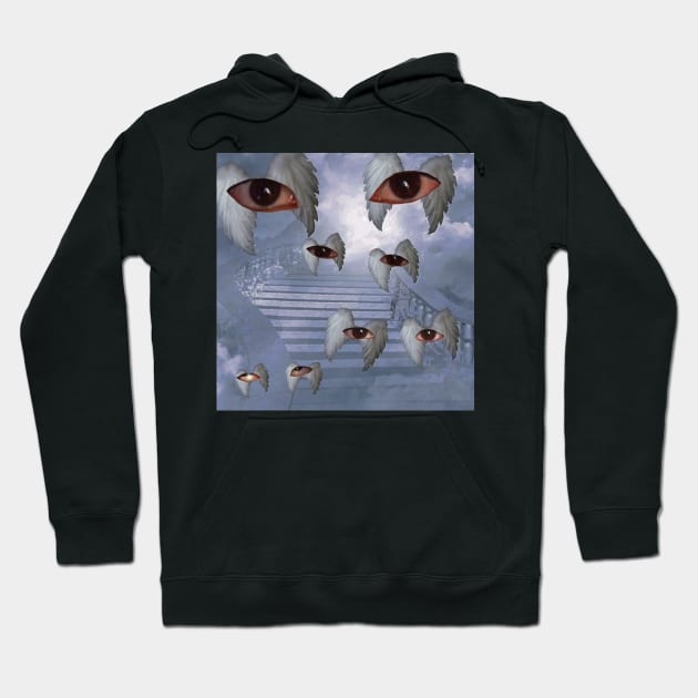 Weirdcore Eyes and clouds design - Dreamcore patter outfit Hoodie by Random Generic Shirts